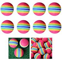 LIOOBO 8pcs 38mm Rainbow EVA Foam Ball Golf práctica práctica de Entrenamiento de Entrenamiento Soft Golf Training Ball…